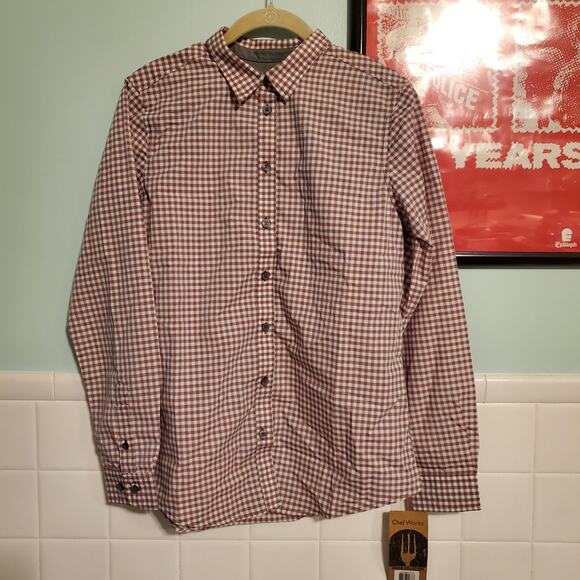 CHEF WORKS MODERN GINGHAM LONG SLEEVE DRESS SHIRT ITEM: SHC05 NWT - Picture 2 of 9
